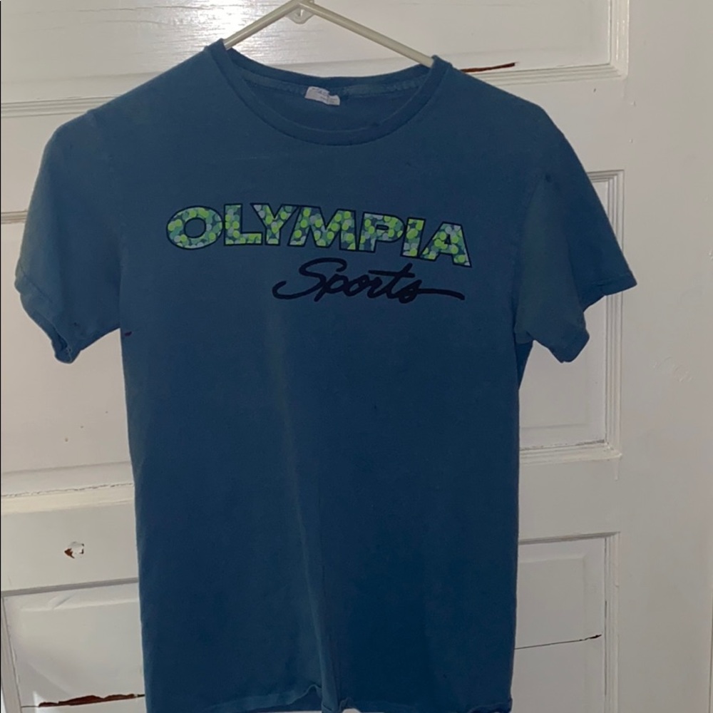 olympia sports woman t shirt size small